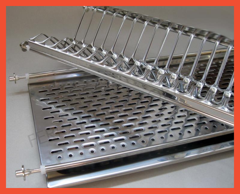 Scolapiatti A Incasso Grigio Metallo - Per Pensili 80 Cm - Foto 12