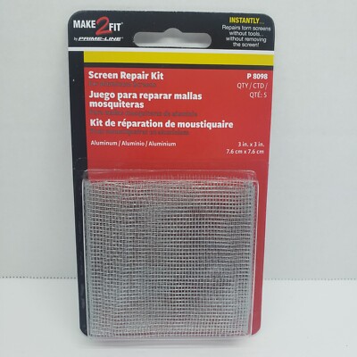 Prime Line Screen Repair Kit for Aluminum Screens 5 pcs. Aluminum  #P 8098