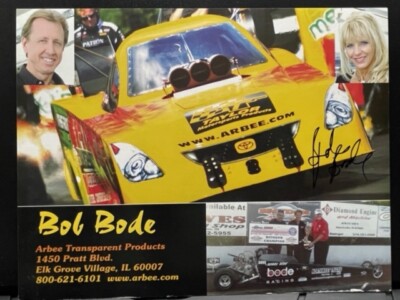 VRHTF NHRA COOL VINTAGE SIGNED BY ''BOB BODE'' ARBEE PLASTIC BAGS HAND OUT