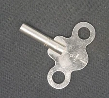 Vintage Nickel Plated Clock Winding Key Size 6