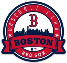 Boston Red Sox Baseball Club logo Type MLB Baseball Die-Cut MAGNET