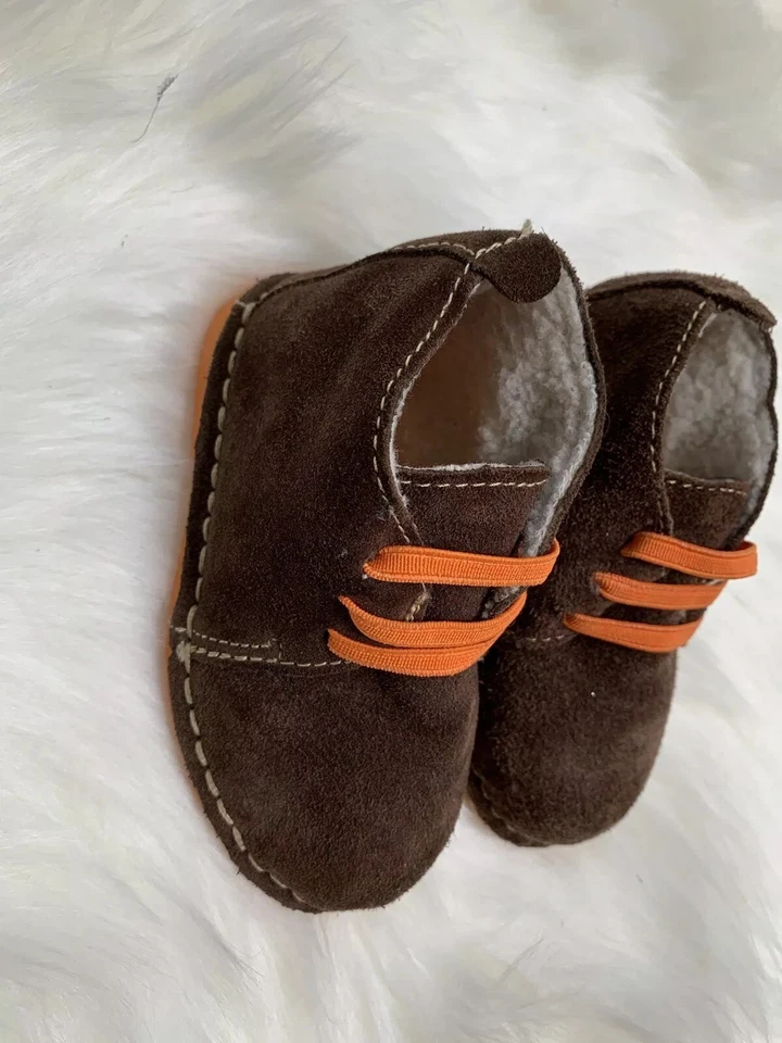 Genuine Kids Toddler Boy  faux Suede Fashion Boots Brown from OshKosh Size 4 - Image 2 of 4