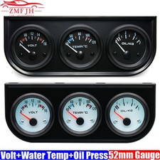 Car Meter Water Temp/Oil Temperature Gauge Oil Pressure Meter Voltage Sensor