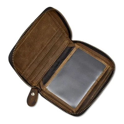 Portefeuille – Porte-Monnaie et Porte-Cartes – Cuir Véritable – Cartes Bancaires - Photo 1/4