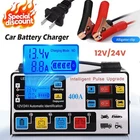 Heavy Duty 400A Car Battery Charger 12V 24V Smart Automatic Pulse Repair Trickle