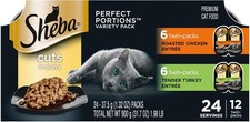 Sheba Perfect Portions Wet Cat Food Cuts in Gravy Variety Pack, Roasted Chick...