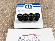 JEEP TIRE WHEEL VALVE STEM COVER CAPS for 1999-2026 Set of 4 OEM MOPAR 82214622
