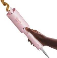 TYMO CurlPro Automatic Rotating Curling Iron, Beach Waves Portable Ionic 1” Pink