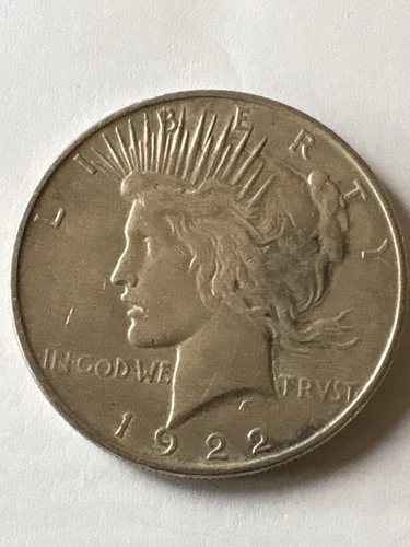 1922 Peace Silver Dollar $1 0.900 Silver Philadelphia Business Strike Circulated