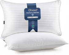 King Size Pillows Set of 2 Down Alternative – Soft & Fluffy King Pillow with ...