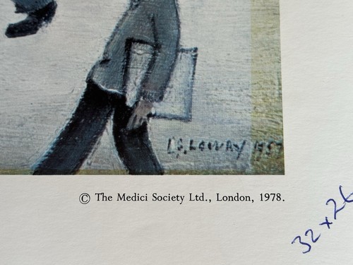 A Street In Clitheroe Print by L. S. Lowry (1887-1976) Medici Society Print 1978 - Picture 18 of 20