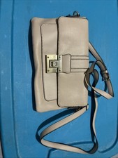 APT 9 Light Brown Handbag, Purse, Shoulder Bag Gold Front Flap