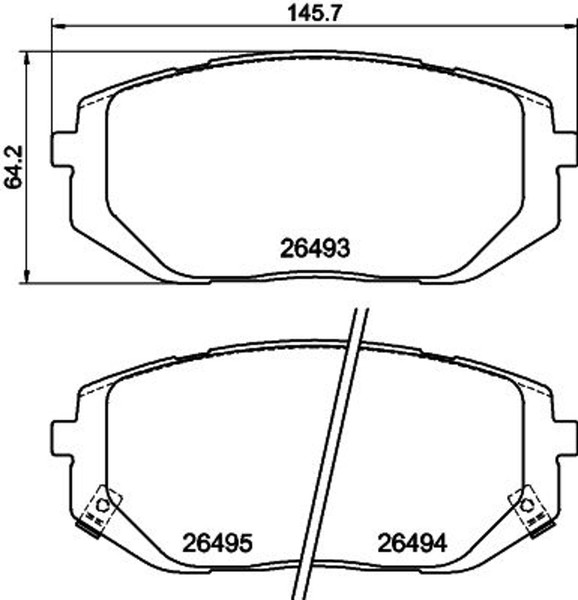 Hella Pagid Bremsbelagsatz Scheibenbremse 8DB 355 043-641 FüR Hyundai Tucson NE-image
