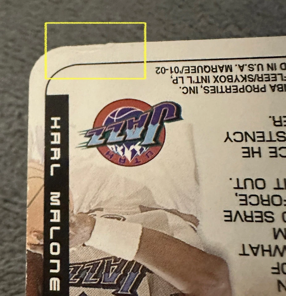 2001 Fleer Marquee Co-Stars Karl Malone/Andrei Kirilenko #4 Die-Cut! - Image 3 of 4