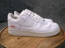 Nike Air Force 1 Low Supreme White Men's Size 10.5 US CU9225-100 Sneakers Shoes