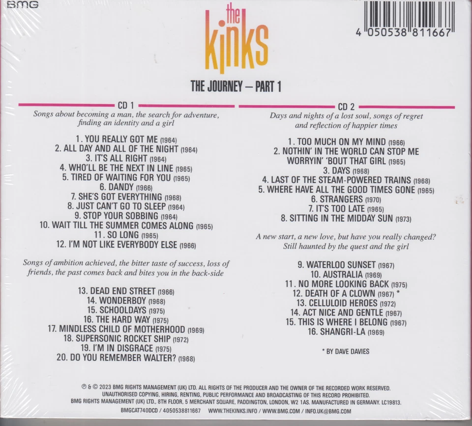 The Kinks - The Journey - Part. 1 - 2 CD - (NEU/OVP in Folie) - Bild 2 von 2