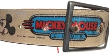 Vintage 1980s Lee Jeans Disney Mickey Mouse Club Kids Genuine Leather Belt 20-22