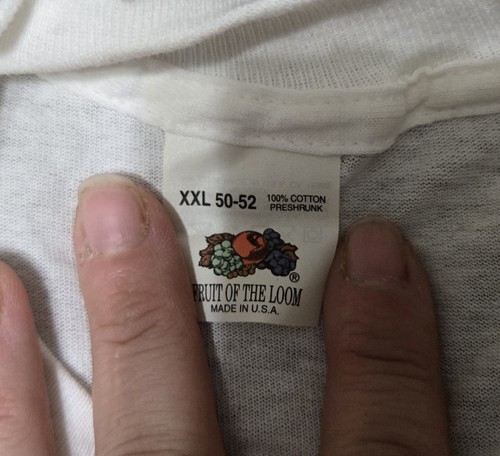 T-shirt vintage Fruit Of The Loom con tasca XXL - Foto 5 di 8