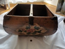 Großer alter Holz Korb schön bemalt