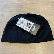 NWT Arc’teryx Leaf Black Cold WX AR WOOL Beanie Skull Cap One Size