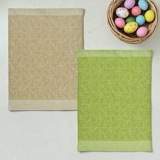 SANDER Geschirrtuch PASCHA  Baumwolle Jacquard 50x70 cm Ostern Hase Farbwahl