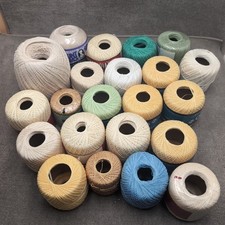 Lot Of Crochet Thread - Mixed Lot Some Pre Owned Assorted Colors And Brands