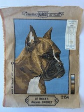 Le Boxer Tapestry Canvas 2154 Margot De Paris France Dog Vintage Needlecraft