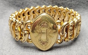 Pitman & Keeler American Queen Sweetheart Expandable Bracelet Vintage Rare Shape