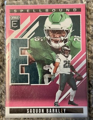 2025 Panini Donruss Elite - Spellbound Saquon Barkley #6 Pink ''E''
