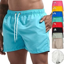 Men's Quick Dry Swim Trunks Board Shorts with Pockets Beach Bathing Suit