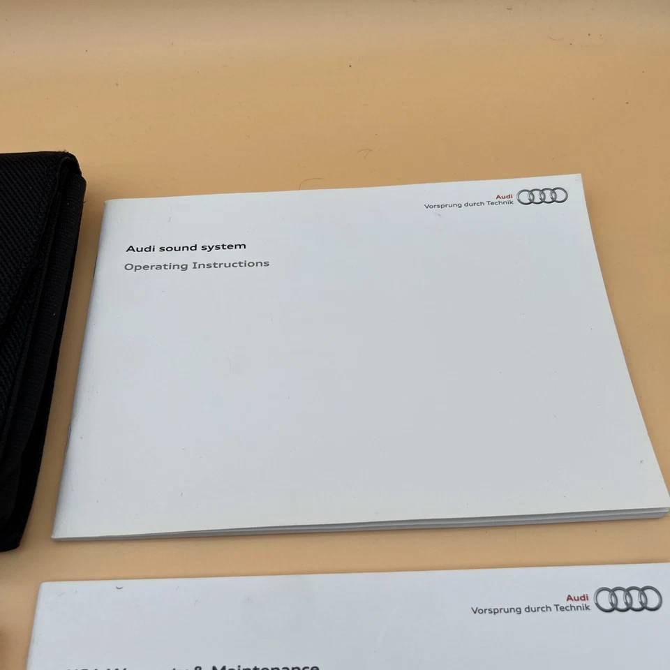 Audi A4 2011 juego manual del propietario con estuche garantía, mantenimiento, estuche incluido Foto 3 de 4