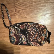Vera Bradley Paisley Quilted Wristlet Multicolor with Wrist Strap