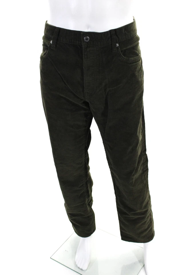 J Crew Men's Button Closure Flat Front Straight Leg Dress Pant Green Size 38 - Image 2 of 4