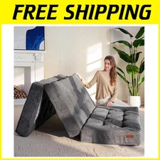 Tufted Folding Futon Mattress, 6 Inch Thick - Twin Size