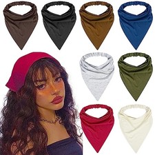 8 Pack Large Scarf Headbands for Women, Elastic Boho Triangle Adequately Nice
