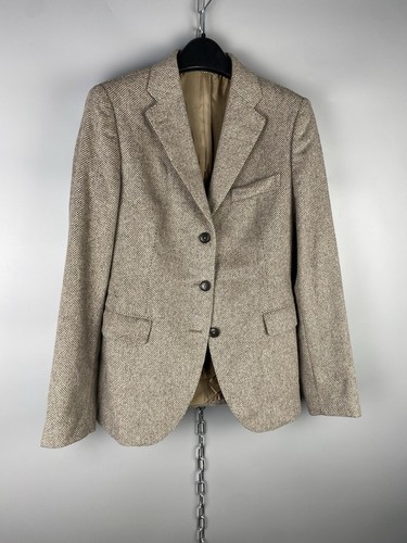 Tagliatore Womens Luxury Angora Beige Button Casual Blazer Jacket Size L - Picture 2 of 20