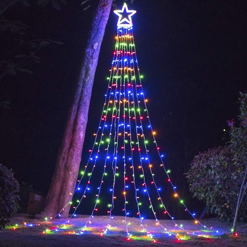 Christmas Decoration Star Lights Outdoor,317 LED 16.4Ft Christmas Tree Topper...