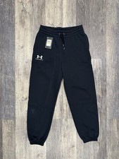 Women  s Under Armour Black Fleece Jogger Sweatpants NWT Size Small