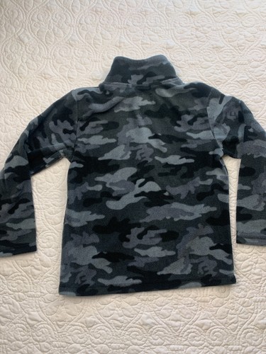 The Children's Place Quarter Zip Fleece Pullover Grey/Camo Medium 7/8 Girls Boys - 第 9/10 張圖片