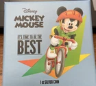 2020 Niue Disney Mickey Mouse Sports Cycling 1 oz .999 Silver Coin - 2000 Made