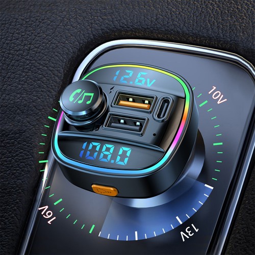Car Bluetooth 5.0 FM Transmitter Handsfree Dual USB Radio Modulator MP3 Player - Picture 8 of 12