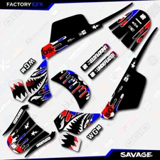 USA Red White Blue Savage Racing Graphics kit fits Yamaha PW50 PW 50 All Years