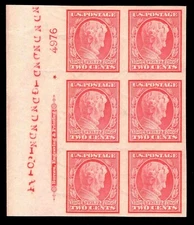 momen: US Stamps #368 PLATE BLOCK MINT OG NH VF+ LOT #79007