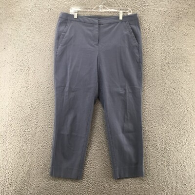 Lane Bryant Chino Pants Womens 16 Blue Mid Rise Flat Front Side