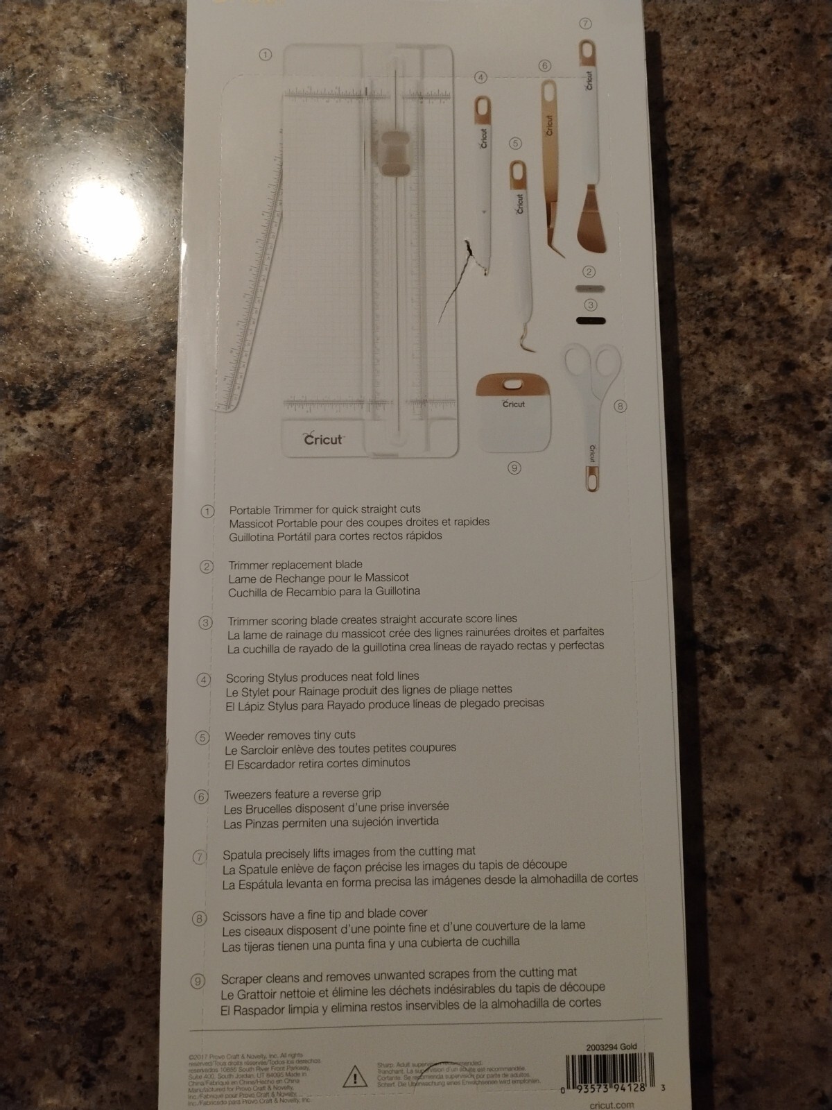 Cricut Tools And Trimmers Set 9 Piece Gold 2003294 Brand New