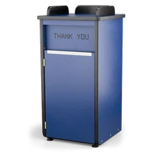 JustChair TRCPT-HPL-GR3 Trash Receptacle, 23-1/2" X 23-1/2" X 48", Single