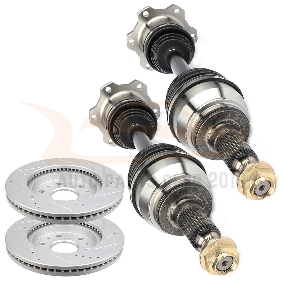 for Chevrolet Suburban 1500 5.3L 6.0L 2007-2013 Front CV Axle Brake Discs Rotors - Image 4 of 4