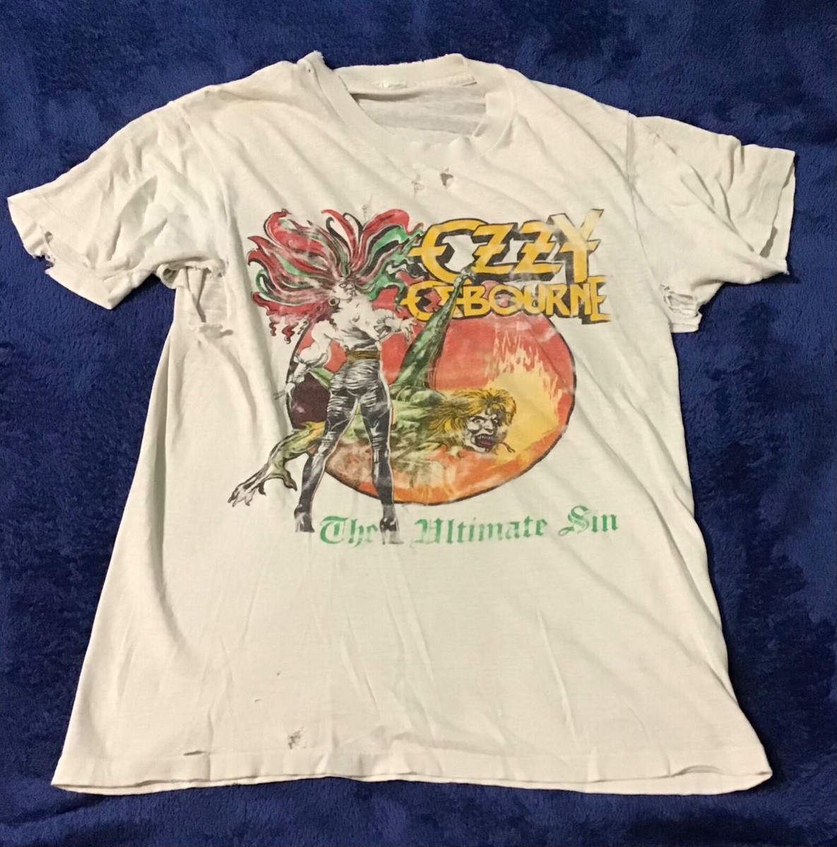 1986 Ozzy Osbourne Double Sided The Ultimate Sin Concert