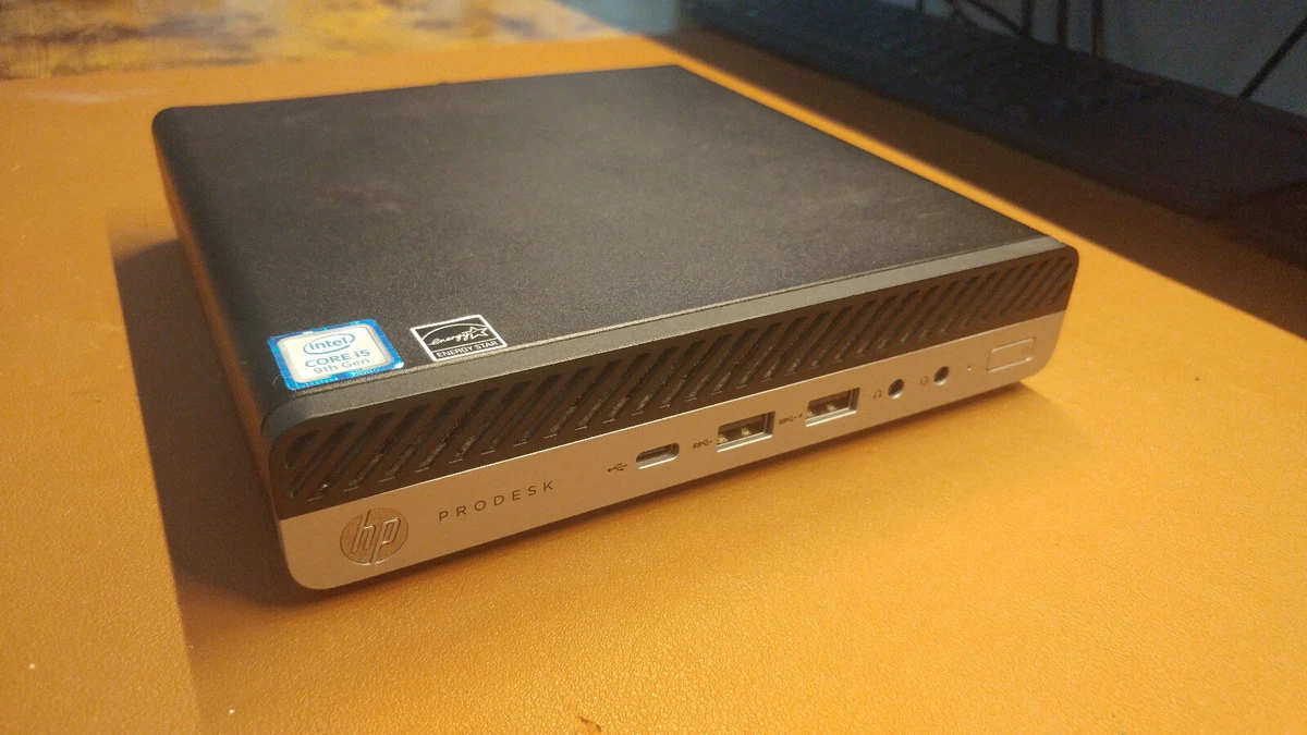 HP PRODESK 600 G4 Mini i5 8500T CPU 8GB RAM 500GB Drive Win11 with WIFI &  cord