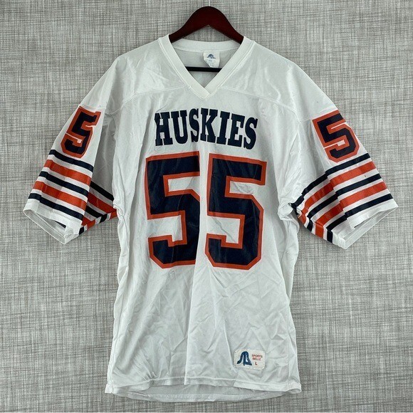 Vintage huskies football jersey sports bell tag Mens Size L 1256